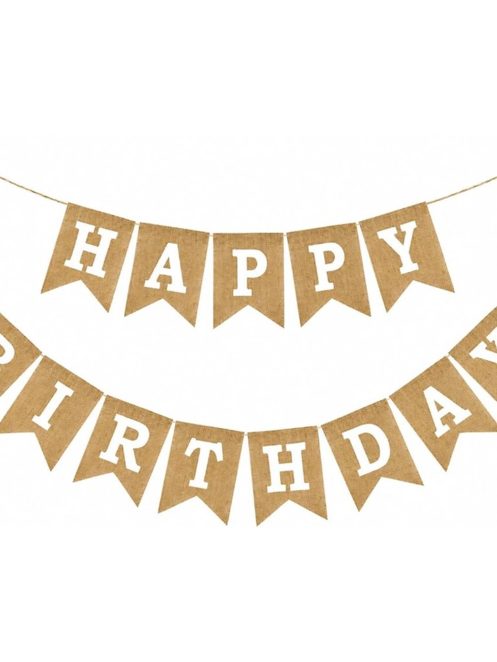 Happy Birthday Banner - NO DIY Burlap Happy Birthday Decorations